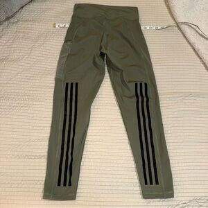 Green Adidas Cropped Leggings small